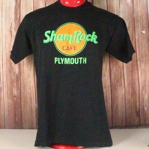 Vintage VTG 90s Screen Stars Best Mens Large Single Stitch Shamrock Cafe Black